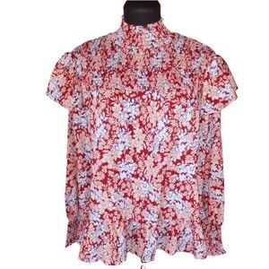 Smocked Floral Blouse (0458)